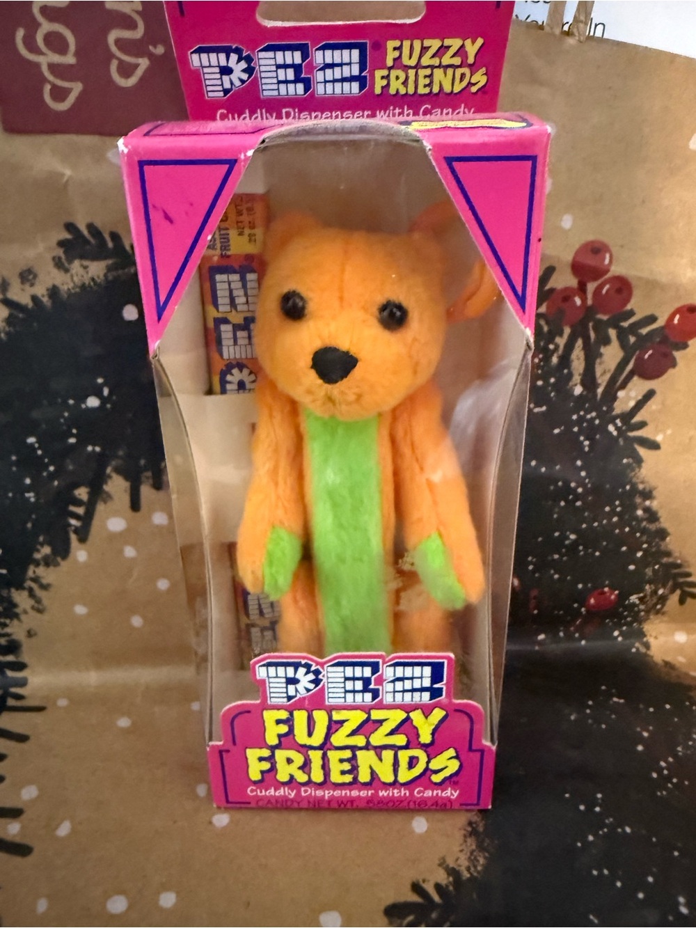 Fuzzy Friends Orange & Green Plush Dispenser - Brand